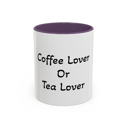 Coffee Lover or Tea Lover Mug | Accent Coffee Cup | Gift for Coffee Lovers, Unique Tea Gift, Kitchen Decor, Perfect for Holidays