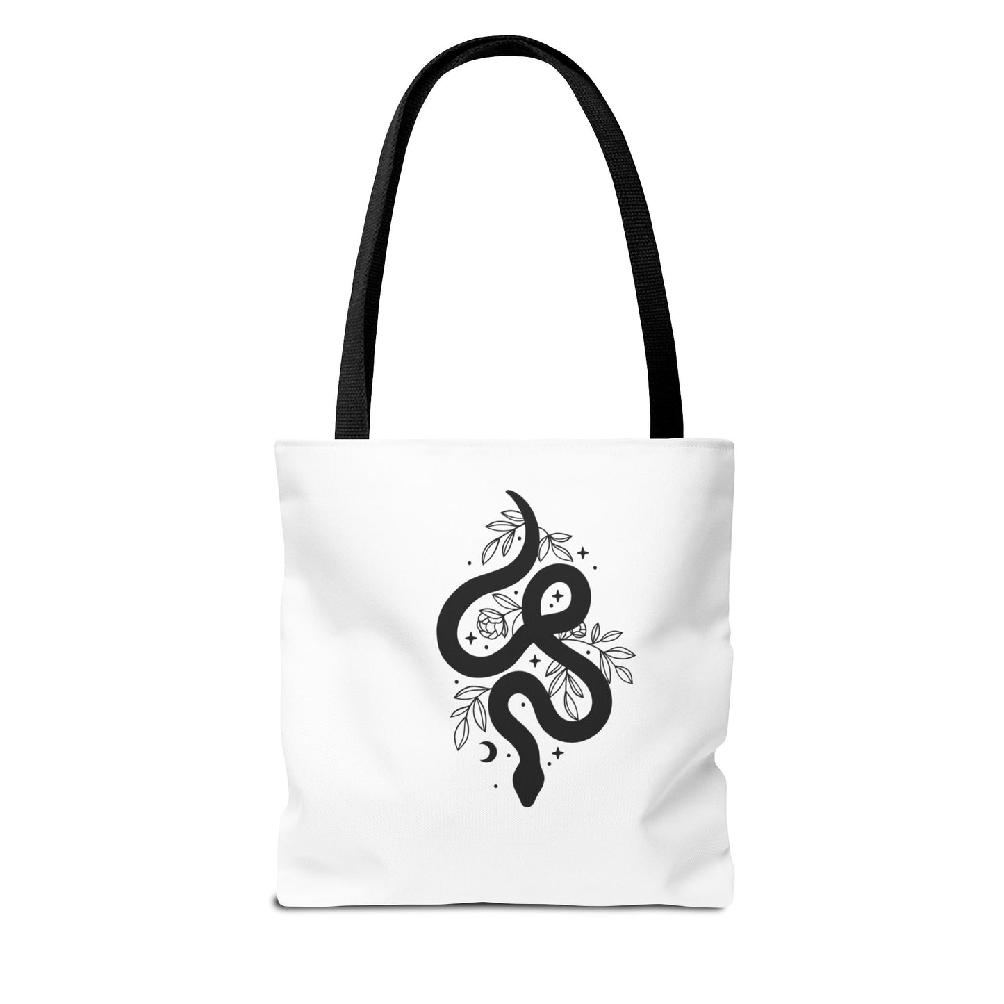 Gothic Floral Tote Bag | Skull & Snake Designs | Eco-Friendly Shopping, Gift for Her, Boho Chic, Fashion Statement, Casual Accessory