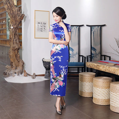 Chinese style spring and summer improved cheongsam dress long