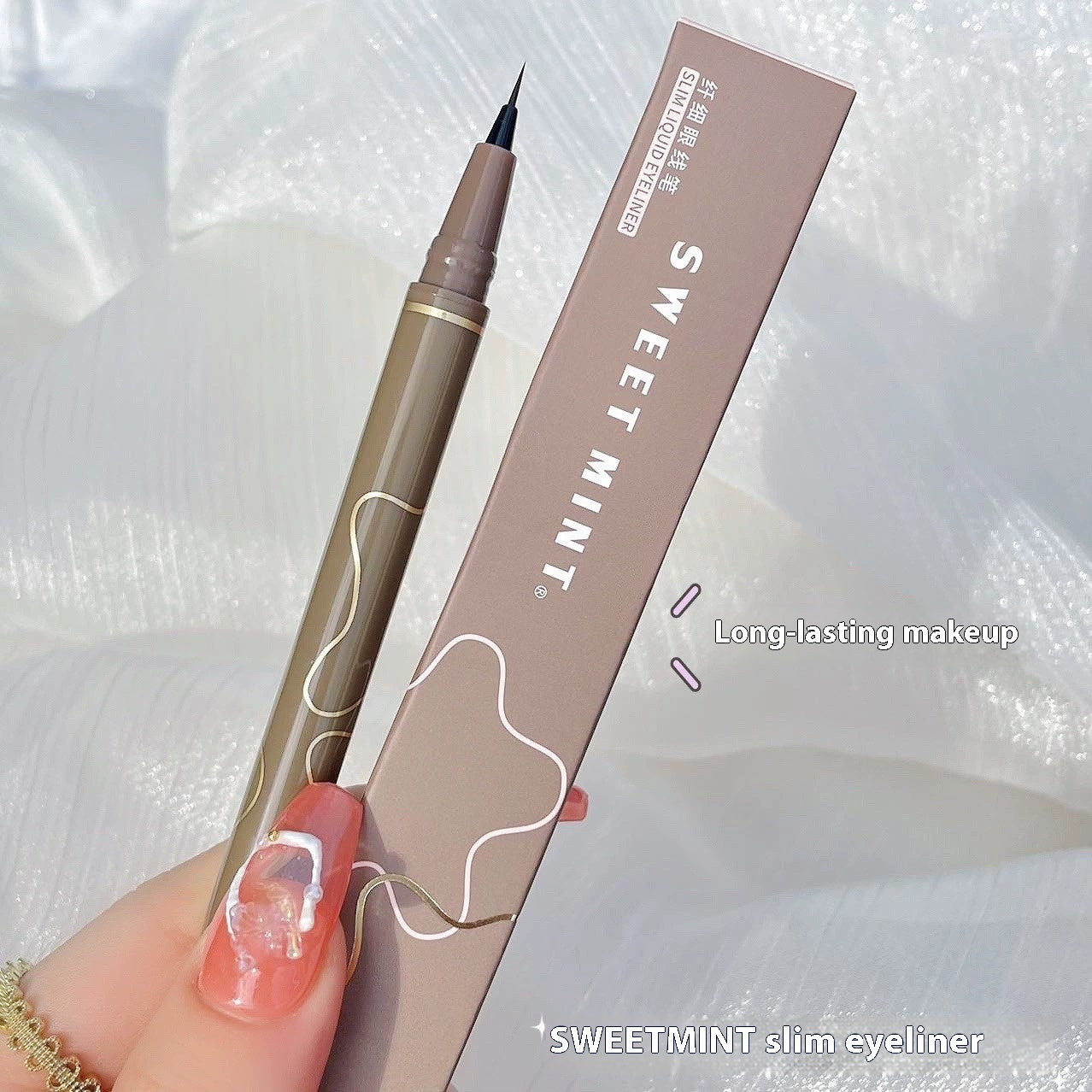 Sweet Mint Slim Eyeliner Waterproof And Sweatproof Long Lasting Non Smudge