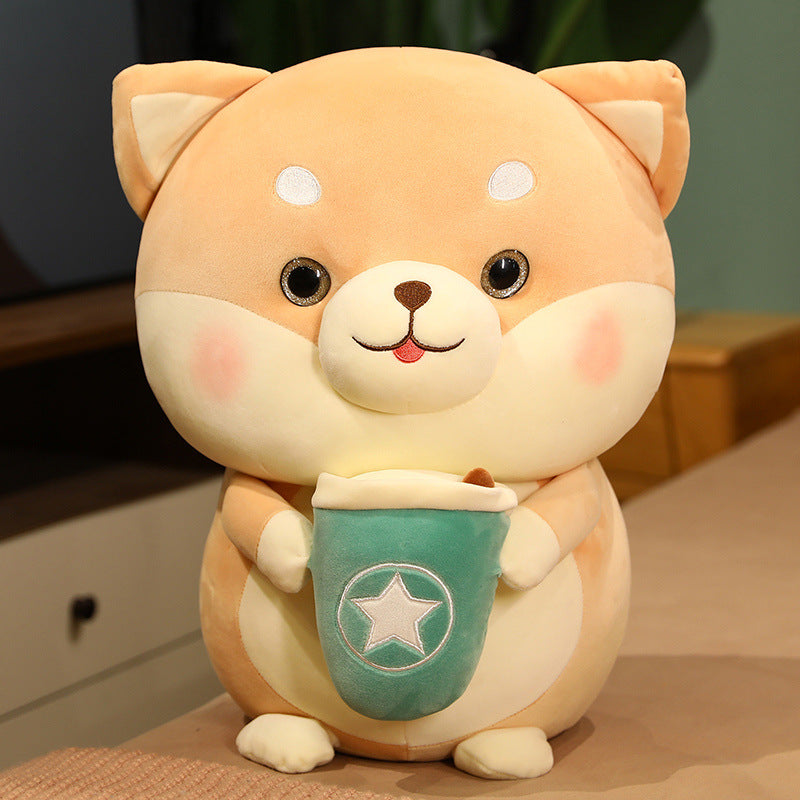 Cute Dog Milk Tea Cup Plush Toy