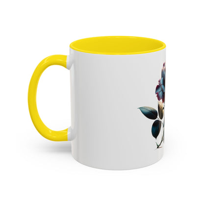 Elegant Rose Accent Coffee Mug - Floral Gift for Tea Lovers, Home Decor, Mother's Day, Valentine's Day, Office Supplies
