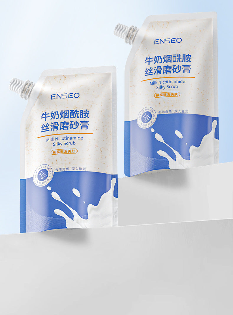 Milk Nicotinamide Facial Scrub Exfoliating Chicken Skin Nourishing Cleansing
