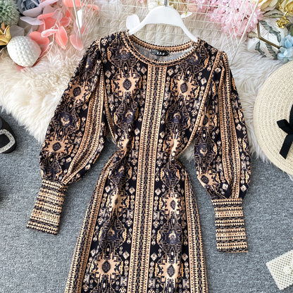 Court style puff sleeve dress