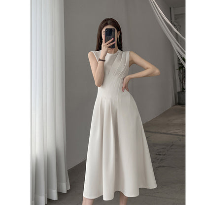 French Retro Chic Design Long Dress Cold Style High-end