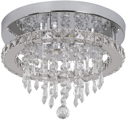 Crystal Ceiling Lamp Round Light Luxury Creative Bedroom Lamps