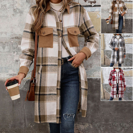 Long Coat With Pockets Fashion Winter Jacket Outwear Women's Clothing