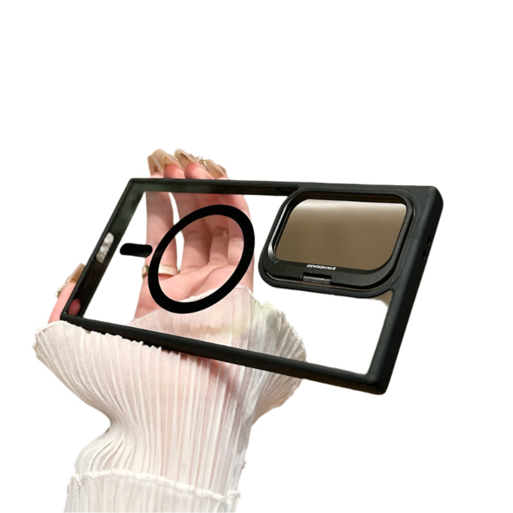 Lens Frame Bracket Simple Transparent Phone Case Magnetic Protective Cover