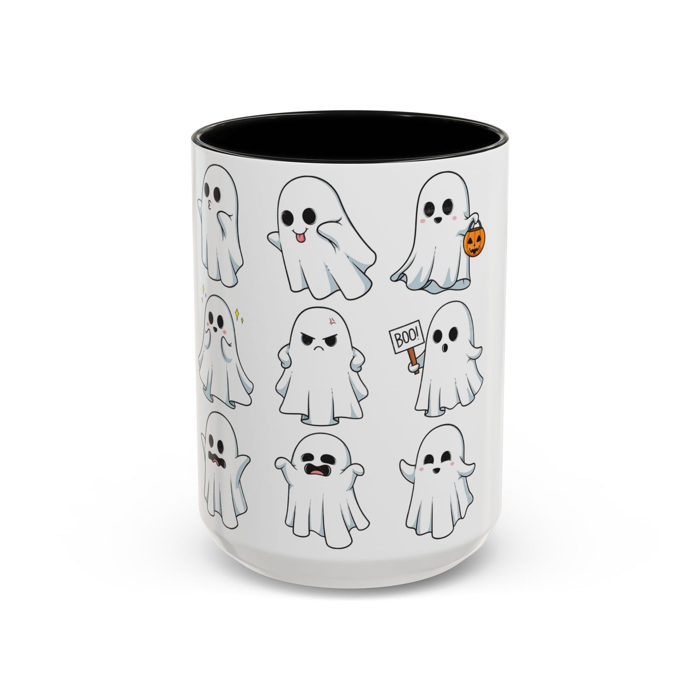 Halloween Ghost Accent Coffee Mug - Fun Ghost Design for Spooky Season, Cute Mug for Halloween Decor, Gift for Friends, Fun Halloween Party
