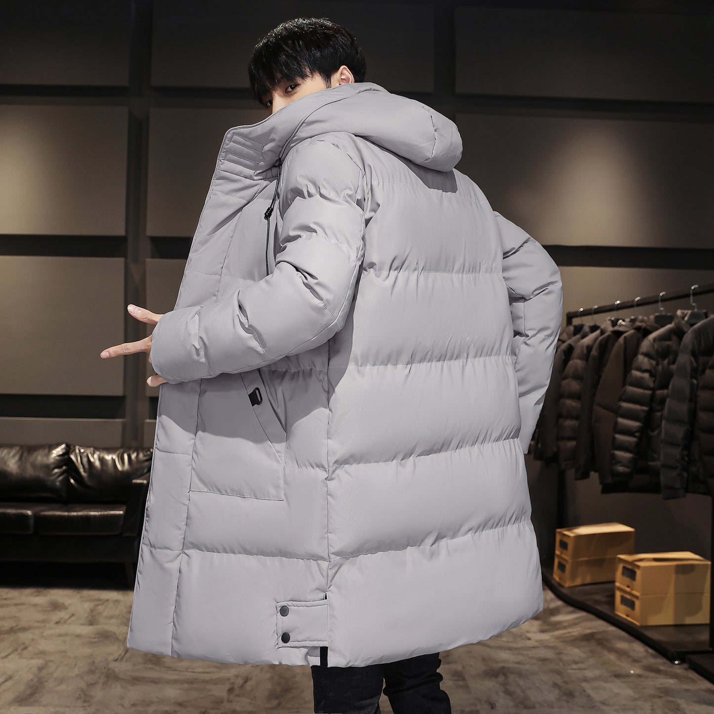 Men's Winter Cotton Coats Coat Thick Mid-length