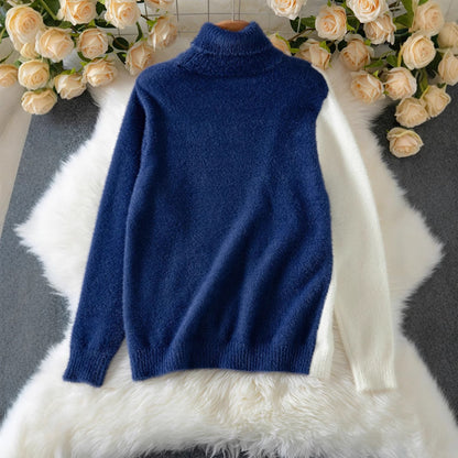 Autumn And Winter Loose Casual Polo Collar Sweater