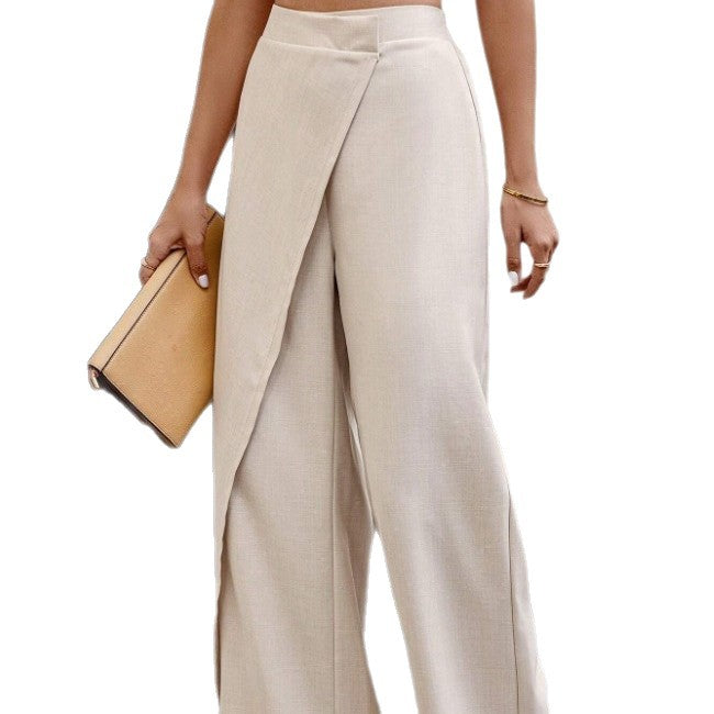 Irregularly Patchwork Suit Pants
