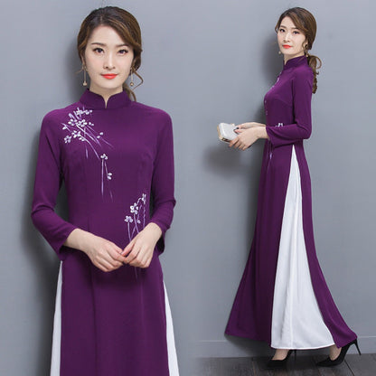 Lady long retro dress