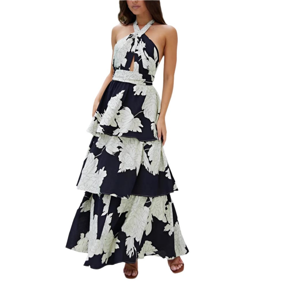 Dress Lace-up Long Dress