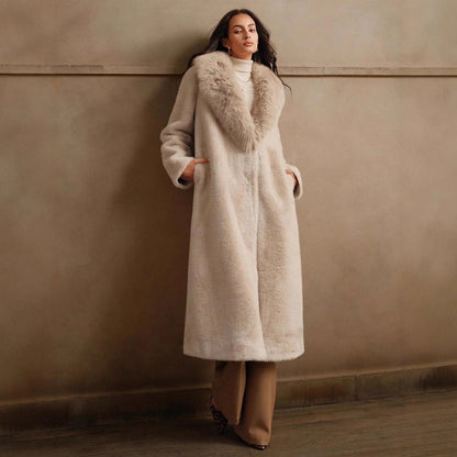 Elegant Trendy Autumn And Winter Casual Faux Fur Coat