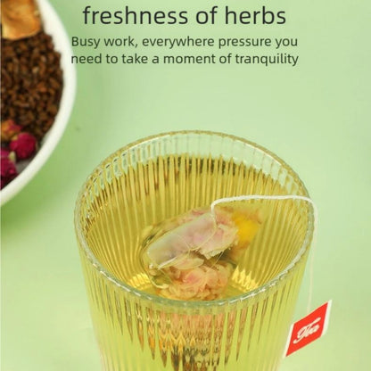 Winter Melon Lotus Leaf Tea 20 Bags- Oil-Removing And Fat-Reducing Tea. Contains Chrysanthemum, Winter Melon, Tangerine Peel, Cassia Seed, Hawthorn, Buckwheat, Double Red Rose, Lotus Leaf, And Lemo