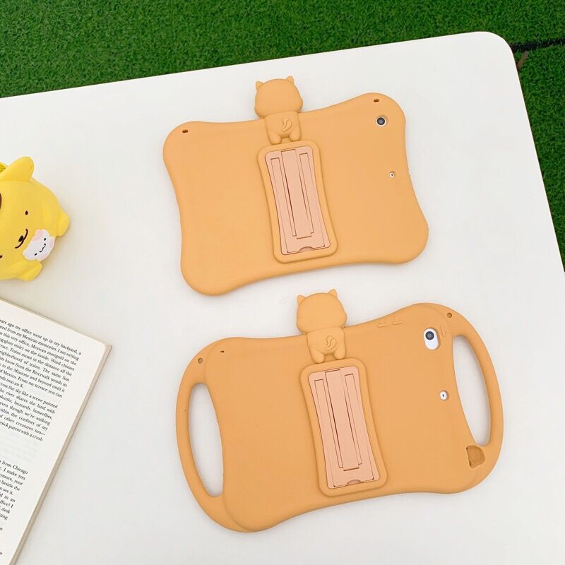 Applicable Ipad Protective Case Creative Cartoon Corgi Mini Flat With Handle Drop-resistant Silicone Case