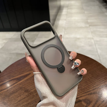 360 Rotating Sound Magnetic Suction Bracket Phone Case Skin Feeling Frosted