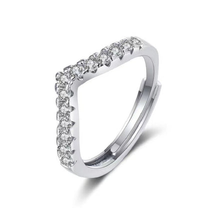 Moissanite Classic Six-claw 1 Karat Open Ring