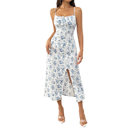 Women's Fashion Casual Sling Floral Dress