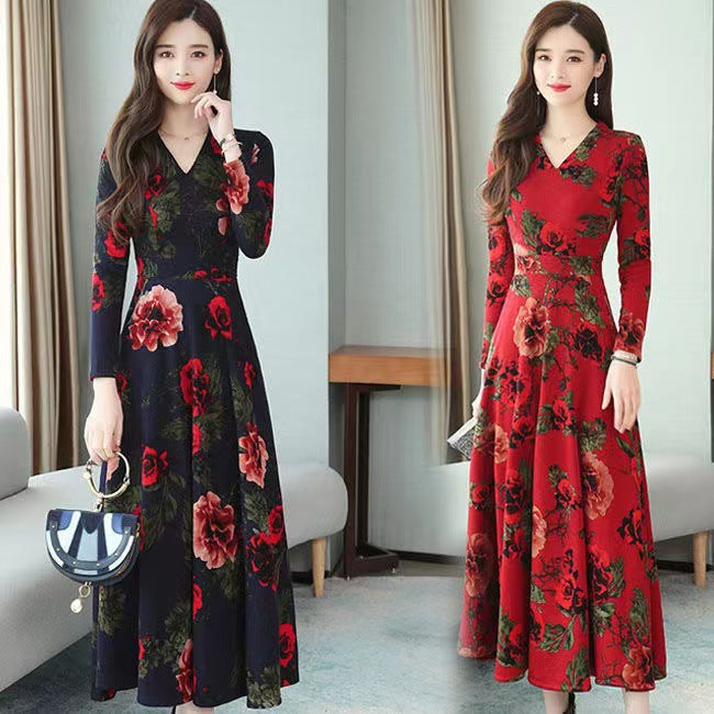 Women's New Long Printed Loose Dress