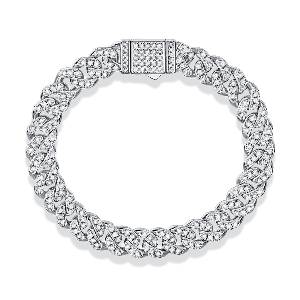 Silver Moissanite A Guiding Light Bracelet For Men And Women