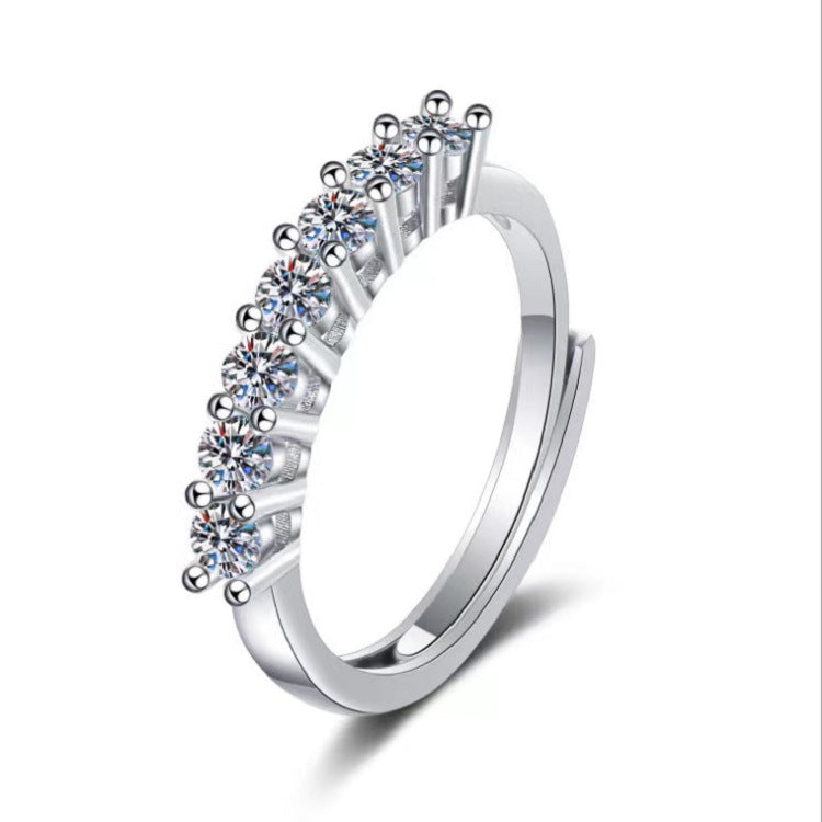 Moissanite Classic Six-claw 1 Karat Open Ring