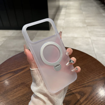 360 Rotating Sound Magnetic Suction Bracket Phone Case Skin Feeling Frosted