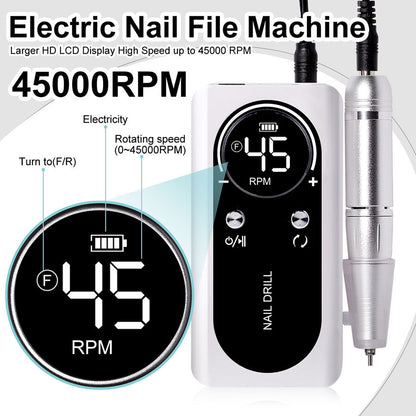 Nail Grinding Machine V2 Electric Rechargeable Nail Grinding Machine Nail Art Tool Suit