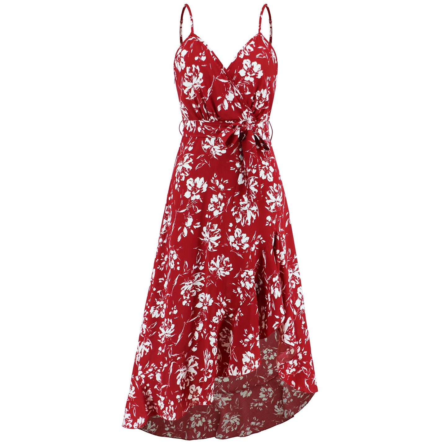 Sexy Sling Irregular Dress Floral