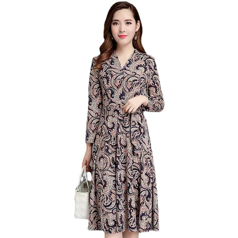 Women's New Long Printed Loose Dress