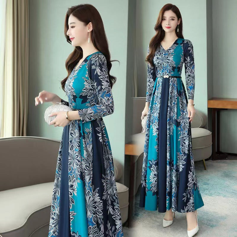 Women's New Long Printed Loose Dress