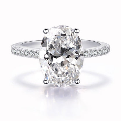 High Carbon Diamond Square Diamond S925 Ring