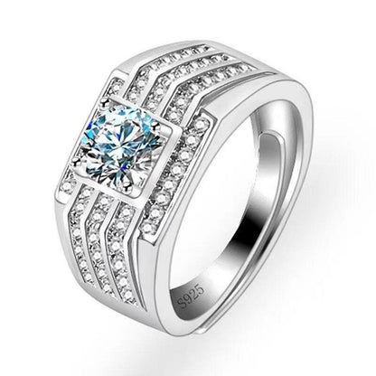 Moissanite Classic Six-claw 1 Karat Open Ring