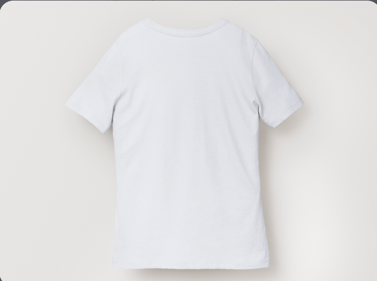 A white short-sleeve crewneck t-shirt featuring a graphic of two hands clinking wine glasses with the text 'Wine a little laugh a lot' printed below, displayed