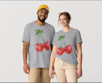 Sweet Cherry Graphic T-Shirt – Cute Red Fruit Aesthetic Tee