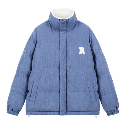 Cashmere Cotton-padded Coat Double-sided Wear Loose Lapel Warm Coat