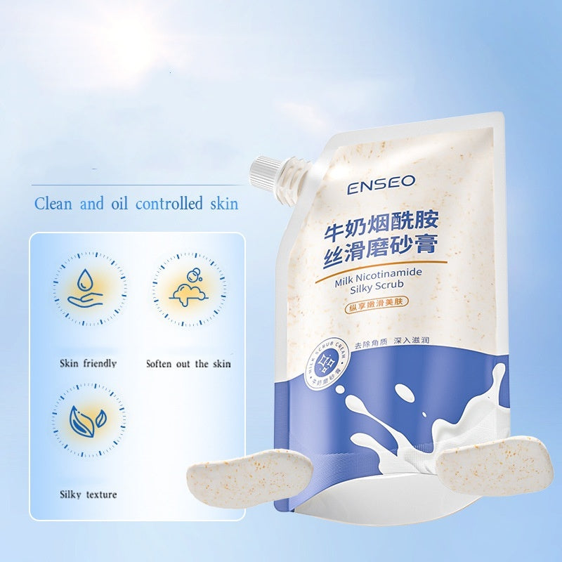 Milk Nicotinamide Facial Scrub Exfoliating Chicken Skin Nourishing Cleansing