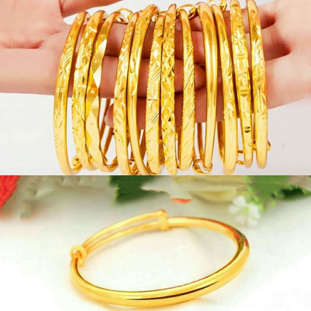 Hot Selling Vietnamese Sand Gold Star Round Belly Bracelet