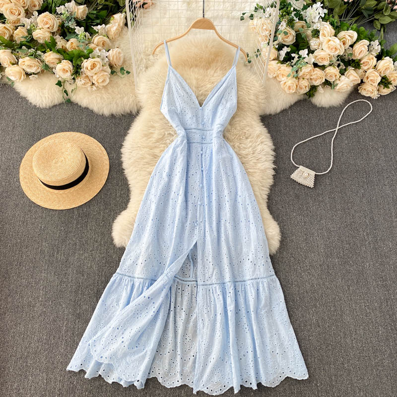 Bohemian Hollow Out Long Dress