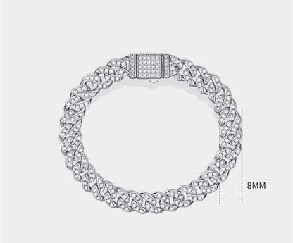 Silver Moissanite A Guiding Light Bracelet For Men And Women