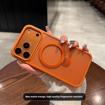 360 Rotating Sound Magnetic Suction Bracket Phone Case Skin Feeling Frosted