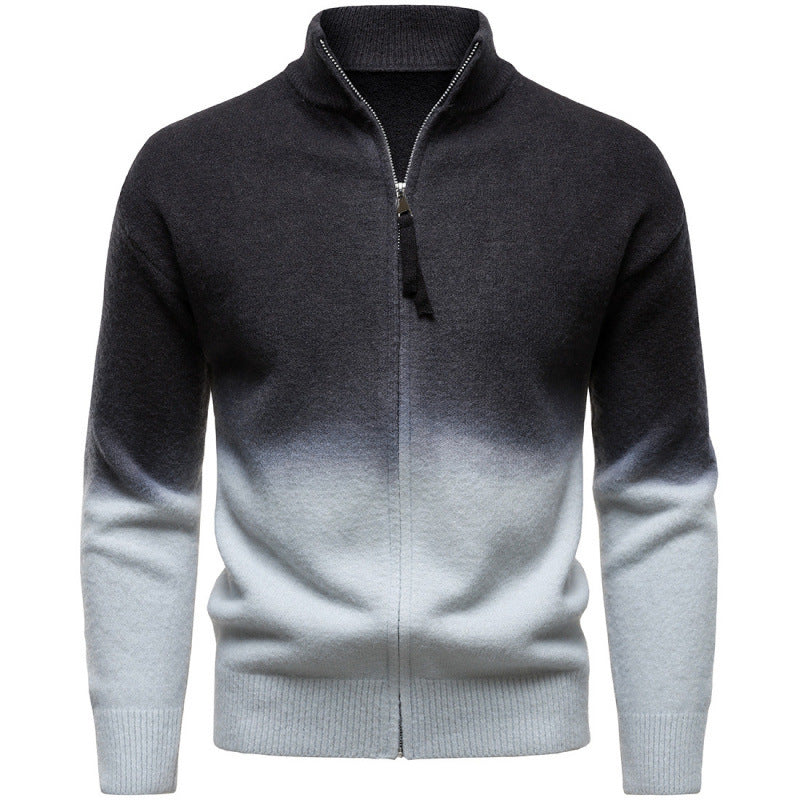 Men's  Collar Zipper Sweater