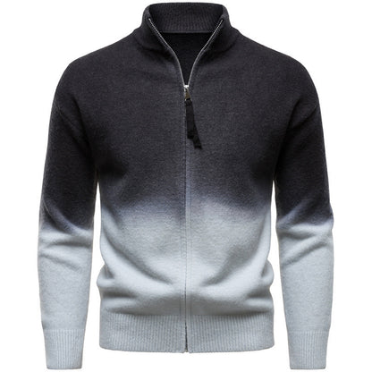 Men's  Collar Zipper Sweater