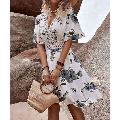 Lace Bohemian Casual Vacation Style Dress