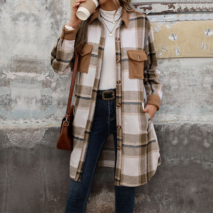 Long Coat With Pockets Fashion Winter Jacket Outwear Women's Clothing