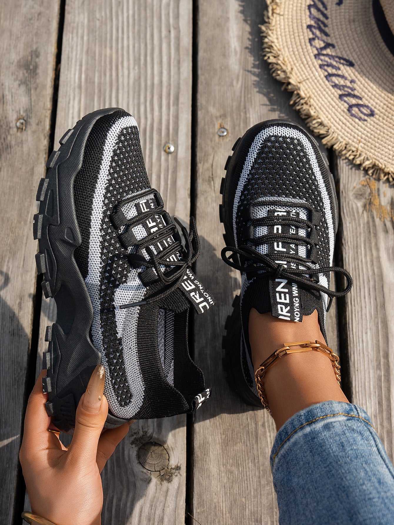Women's Breathable Lace-up Sneakers Walking Running Casual Shoes