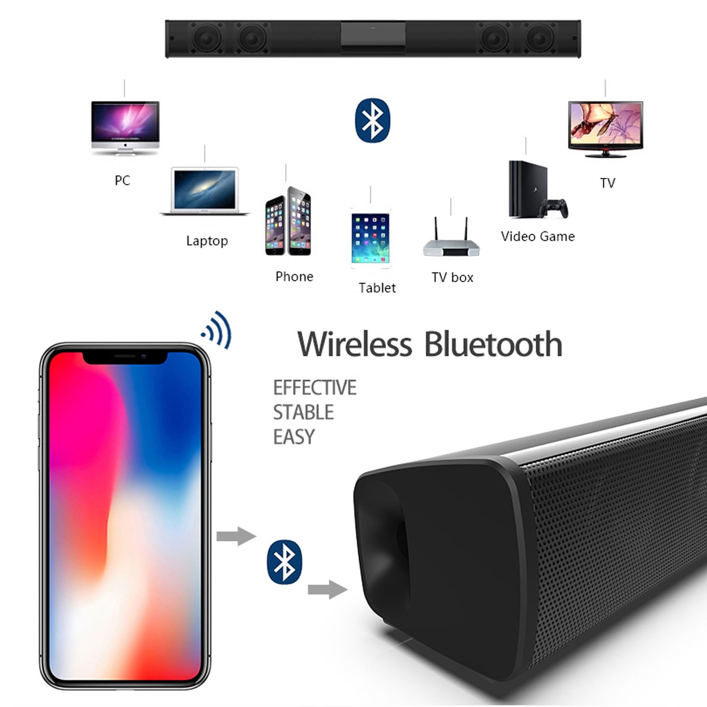 Home Theater Sound System Bluetooth Speaker Computer