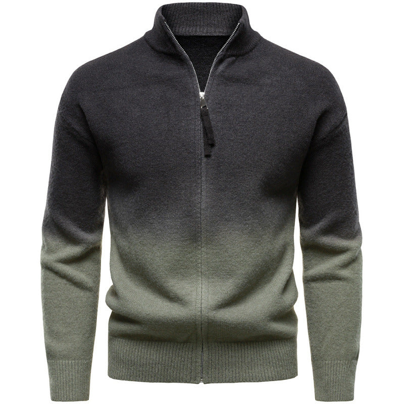 Men's  Collar Zipper Sweater