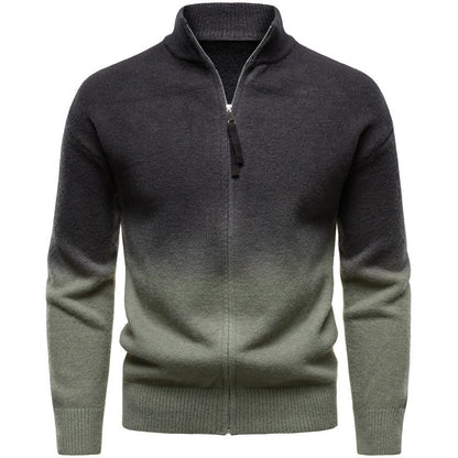 Men's  Collar Zipper Sweater